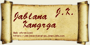Jablana Kangrga vizit kartica